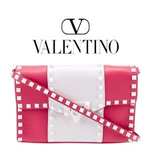 Valentino Colorblock Medium Rockstud Flip Lock Crossbody Bag *dust bag included*
